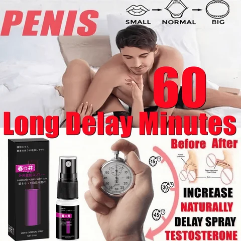Male sexx Delay Spray Lasting Long 60 Minutes Peniss Growth Enlargement Harder Anti Premature Ejaculation External Use Adult