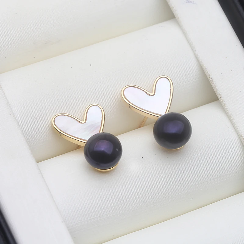 

Натуральные серьги-гвоздики с пресноводным жемчугом, маленькие серьги из натурального серебра 925 пробы с жемчугом, подарок на день рождения для мамы, белый цвет