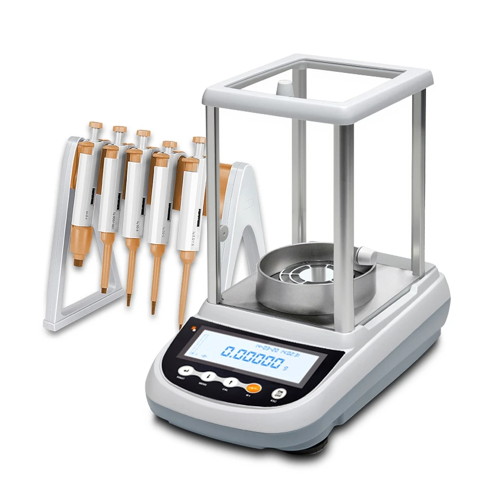 Semi-micro Analytical Balance 410g 0.0001g 0.1mg Laboratory Weigh  Scale External Calibration