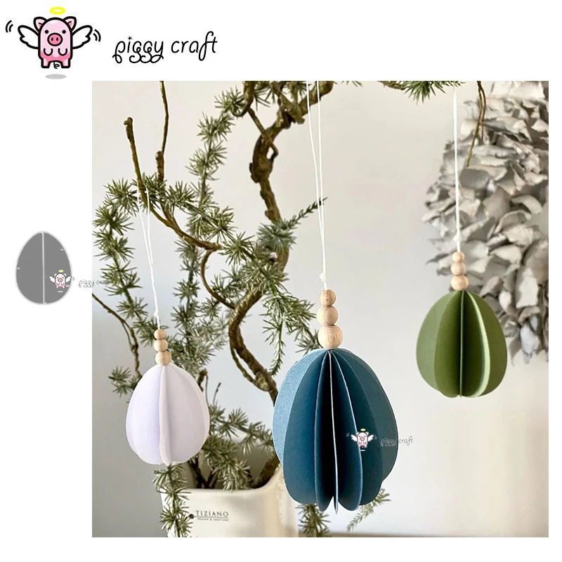 

Piggy Craft metal cutting dies cut die mold 3D egg wreath Scrapbook paper craft knife mold blade punch stencils dies