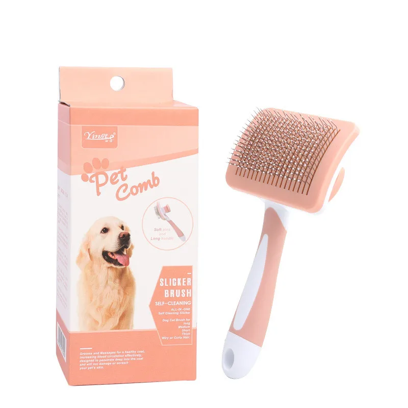 Pet Hair Shedding Comb Dog Cat Brush Removes Loose Hair Mats Tangles Comb Soft Dog Puppy Pet Grooming Tool Cat Accessories