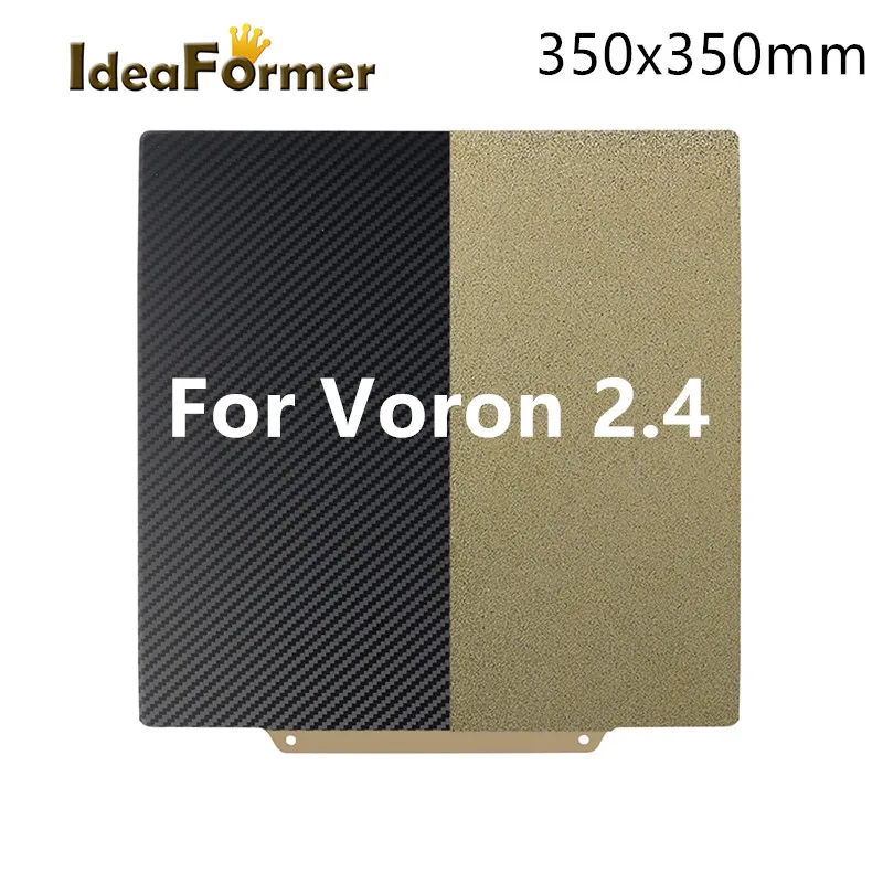 Voron 2.4 Build Plate 350x350 PET PEI Sheet Double Sided Magnetic Spring Steel Sheet for 3D Printer Voron 2.4 Hot Bed PET Plate