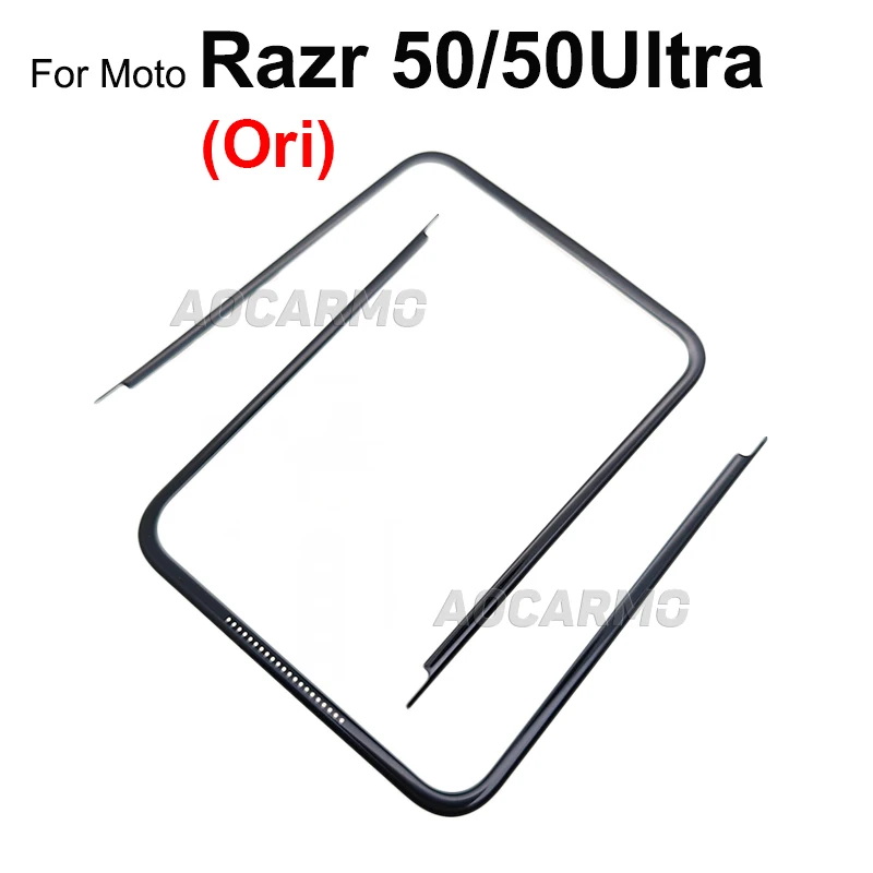 Aocarmo For Moto Motorola Razr 40 40U 50 Ultra Front Screen Stand Middle Bezel Frame LCD Display Bracket Plastic Hoder