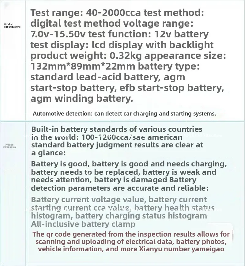 Autobatterietester VBT500 mit Bev Sharp-Technologie