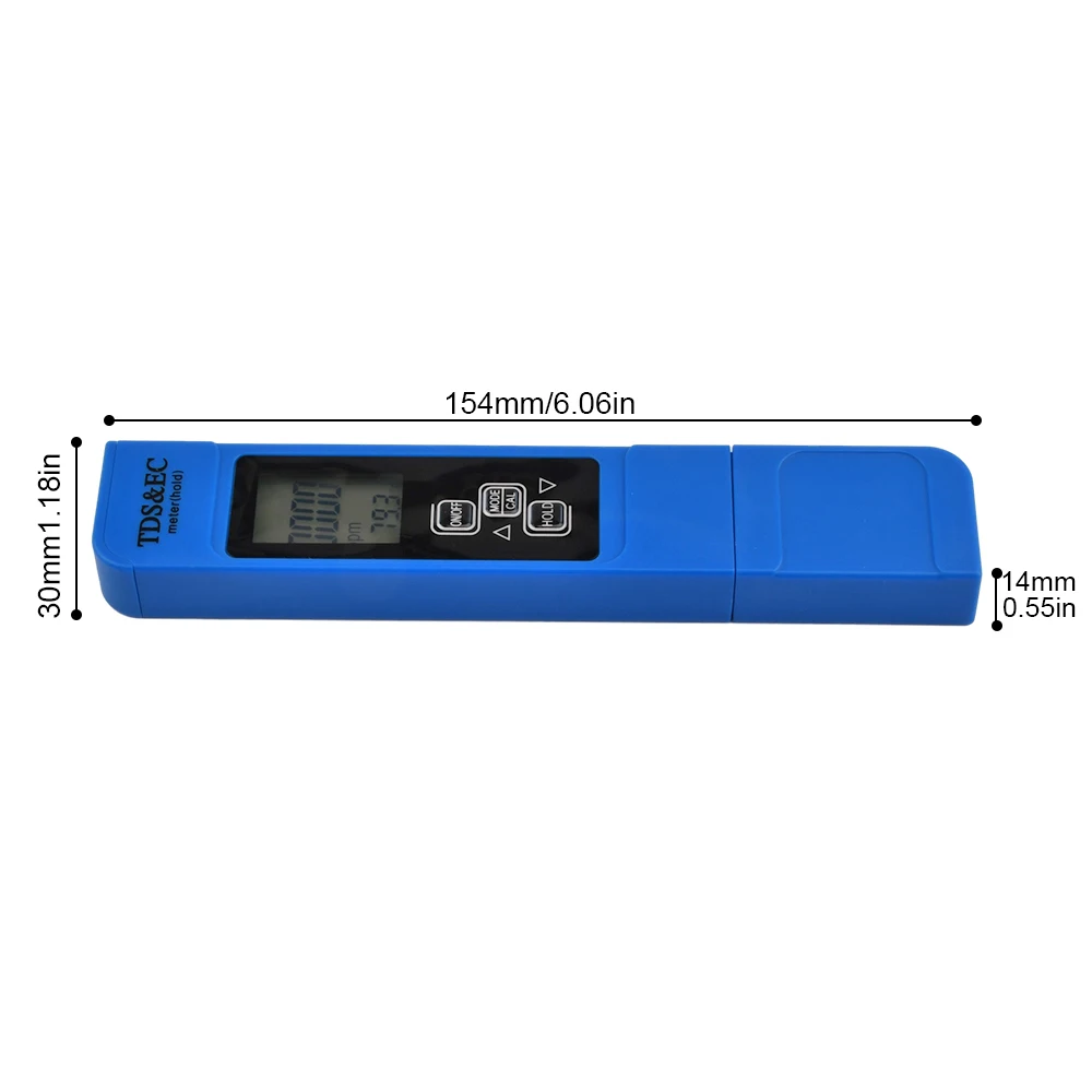 High Accuracy 0-9999ppm TDS Meter Digital Water Tester 0-9999us/cm EC Meter TDS&EC&TEMP LCD Water Purity PPM Aquarium Filter