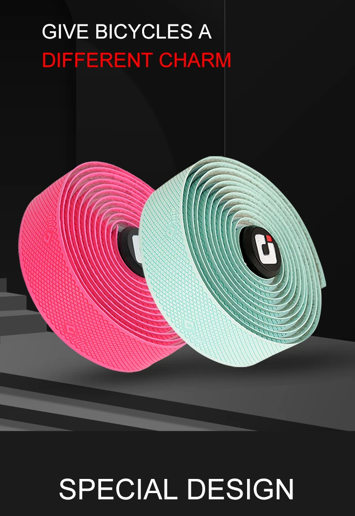 Odi Rennrad Bar Tape ultraleichte Fahrrad Lenker riemen hohe Zähigkeit pu/eva Diamant Textur Anti-Rutsch-Griff Gürtels tange Wrap – Detail 2