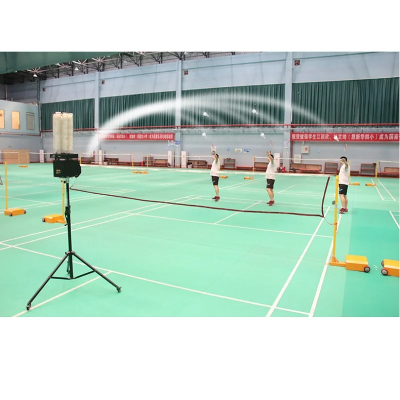 Servidor automático de peteca de badminton, programação de controle remoto, servidor de treinamento de badminton, máquina de alimentação de badminton