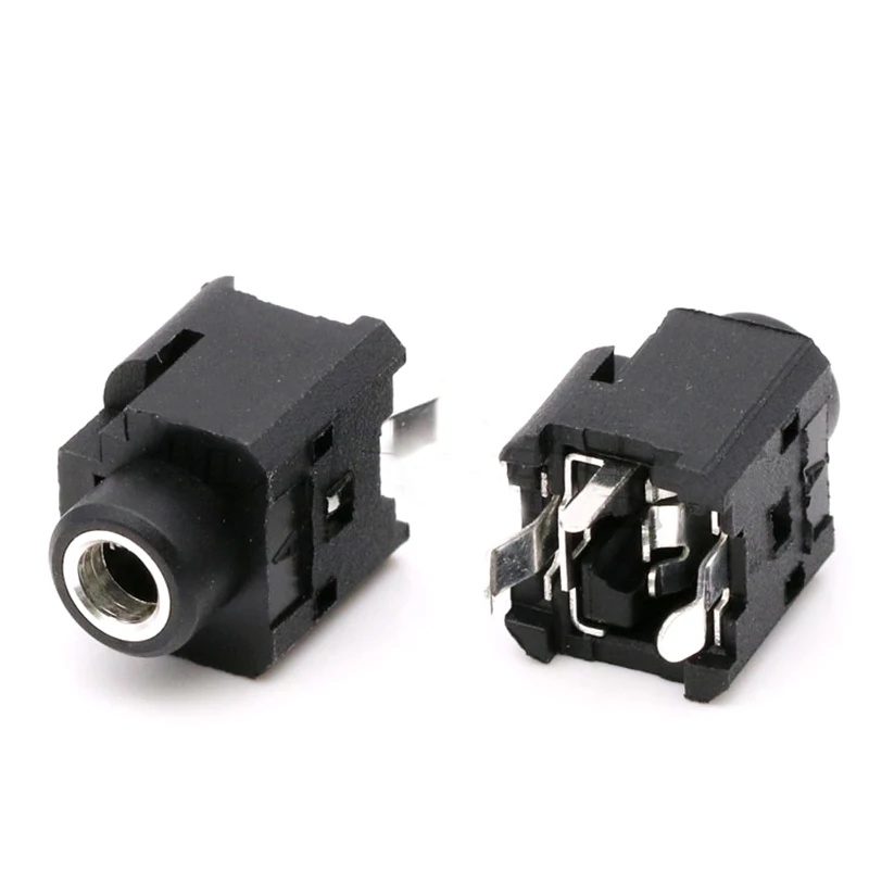 3.5mm headphone jack PJ-360A, inner copper sleeve audio socket 3, three-pin vertical plug-in interface audio female socket