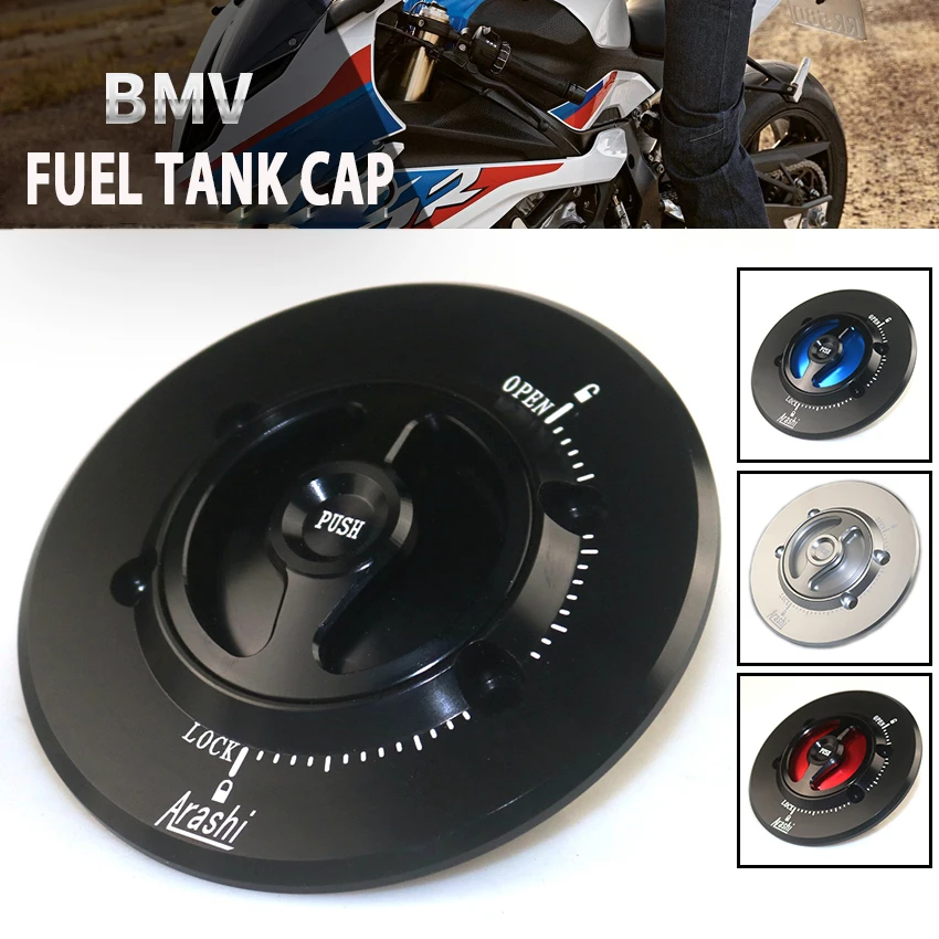 دراجة نارية غطاء خزان الوقود بدون مفتاح غطاء خزان الغاز CNC الألومنيوم تعديل الملحقات لسيارات BMW S1000R S1000RR R1200GS R1200R R1200S