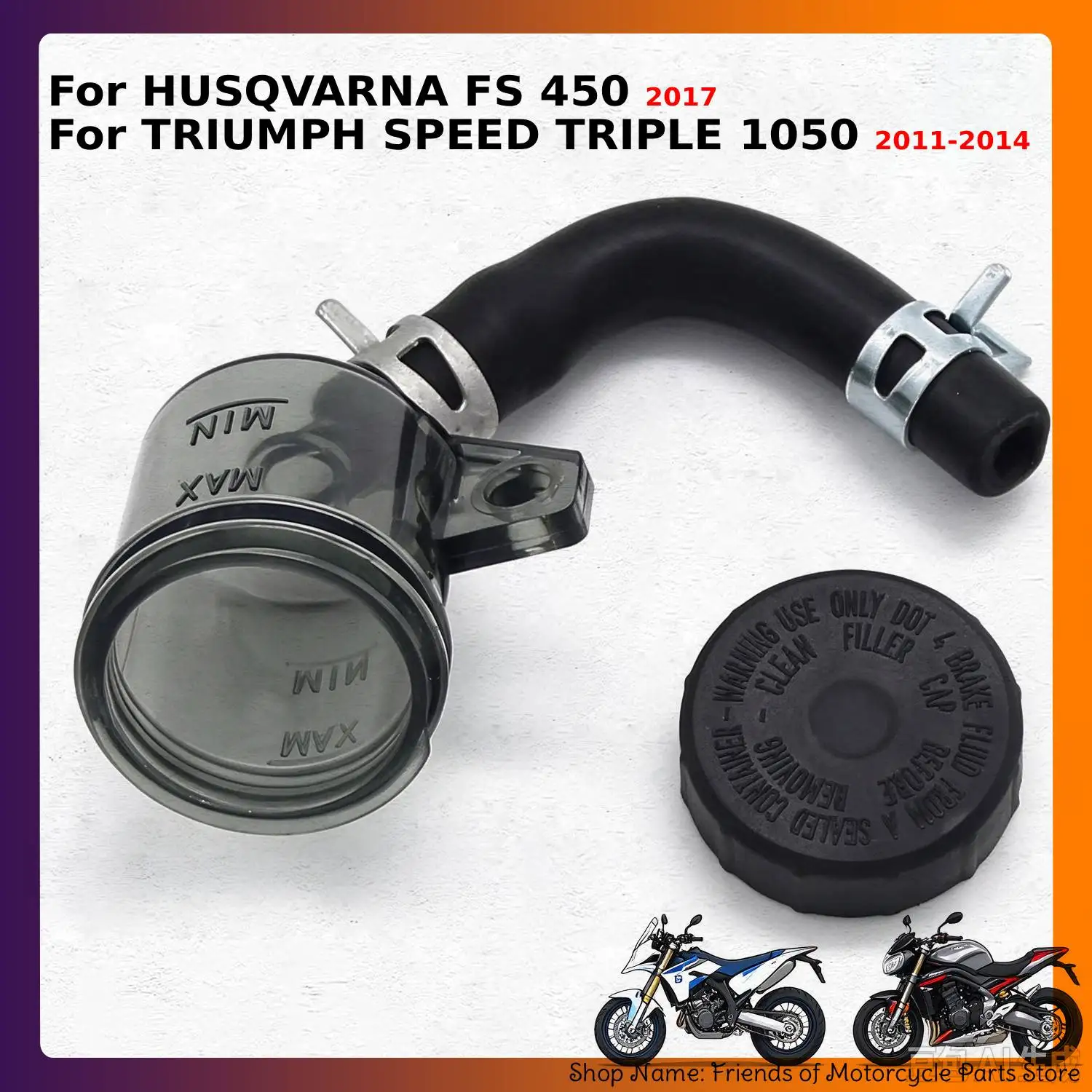 Front Rear Brake Clutch Master Cylinder Oil Storage Oil Cup For HUSQVARNA FS 450 2017 For TRIUMPH SPEED TRIPLE 1050    2011-2014