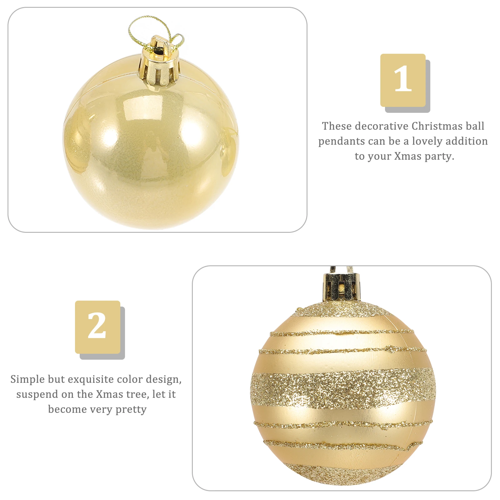 

Christmas Ball Charm Colorful Decor Tree Pendant Bulk Balls Ornaments Bright Multicolored Decorations