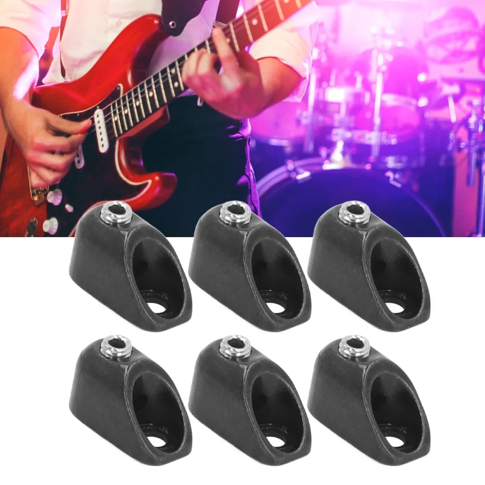 6pcs ​Zinc Alloy Electric Headless Guitar Locking Nut​ ​With Fixing Screws ​Secure Locking ​Guitar Replacement Part​