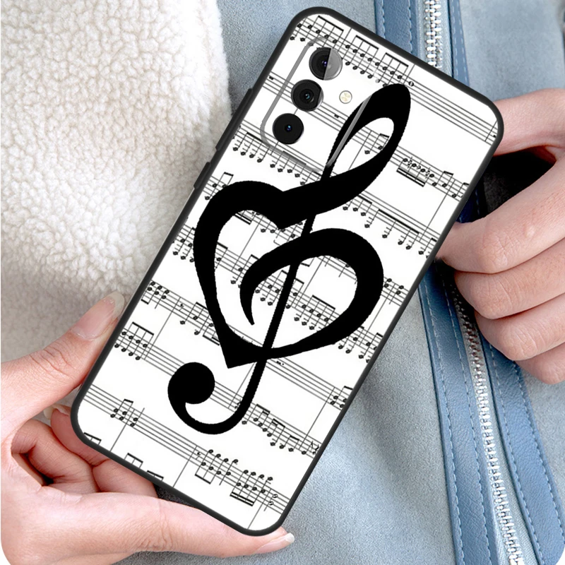 Music Note Musical Treble Clef Phone Case For Samsung Galaxy A54 A34 A14 A15 A25 A35 A55 A53 A33 A13 A52 A32 A12 A51 A71