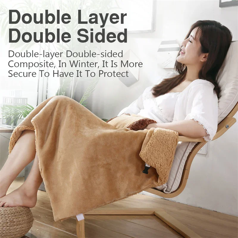 Electric Heater Blankets 5V USB Powered Soft Thicker Warmer Winter Heating Blanket For Office Bedroom Works With Power Bank