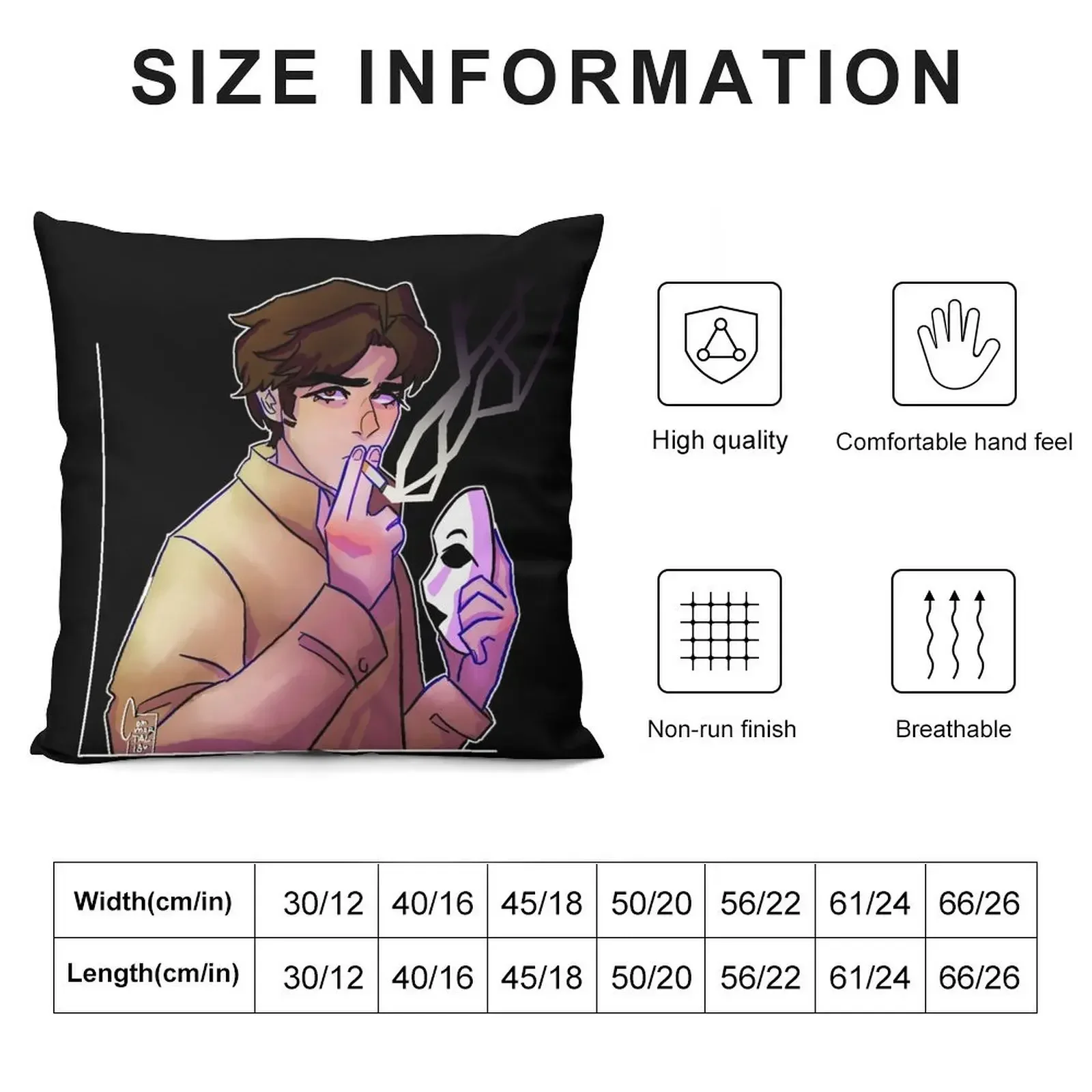 Marble Hornets Masky Fan Art by Commortalis Throw Pillow Pillowcase christmas pillow case pillow