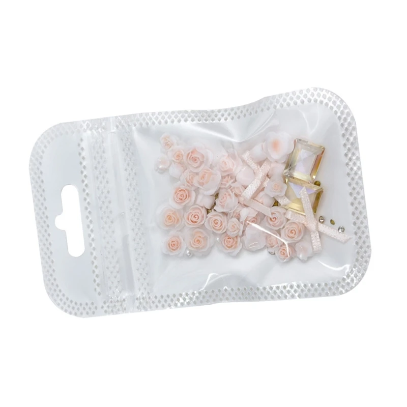 Breloques pour ongles en forme fleur, perles, cristal 3D, fournitures pour Art