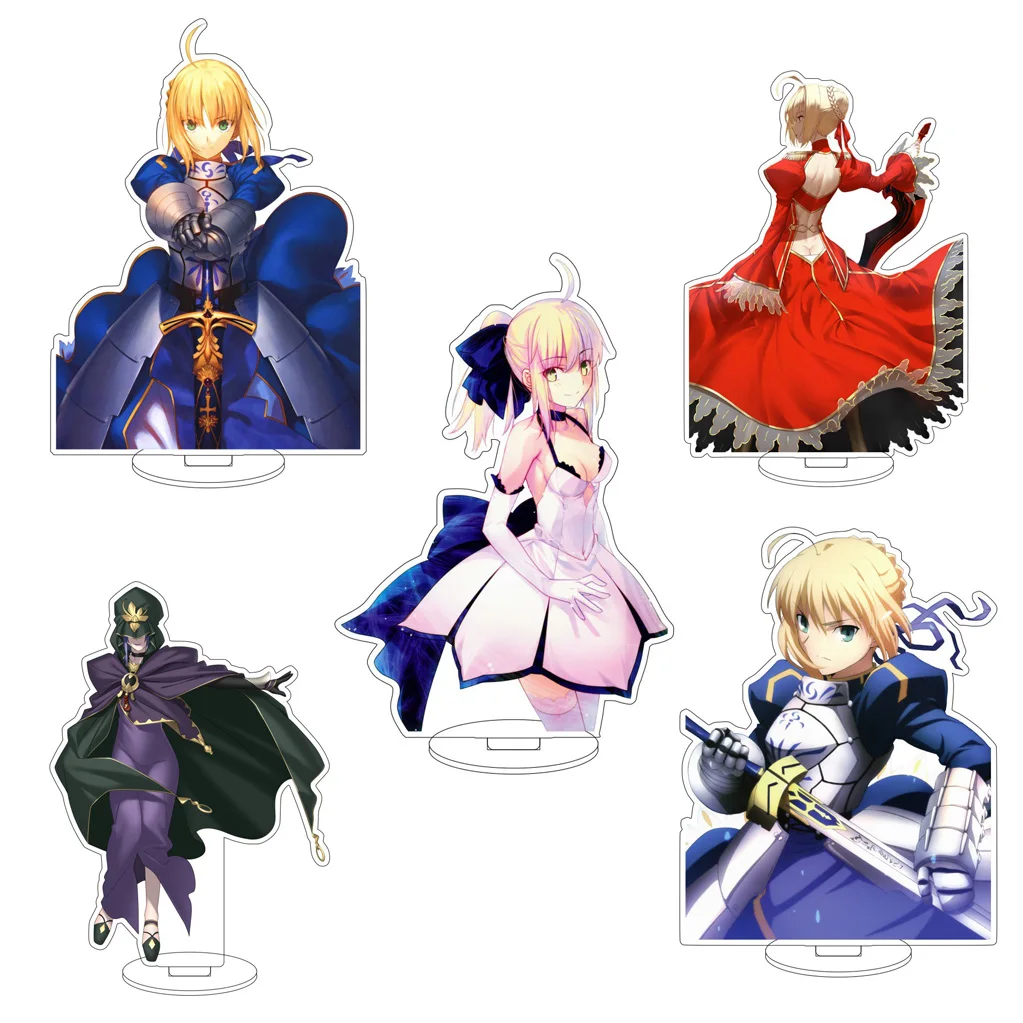 16CM Anime Fate/Grand Order Artoria Pendragon Caren Ortensia Archer Mash Kyrielight Cos Acrylic Figure Stand Ornaments Gifts