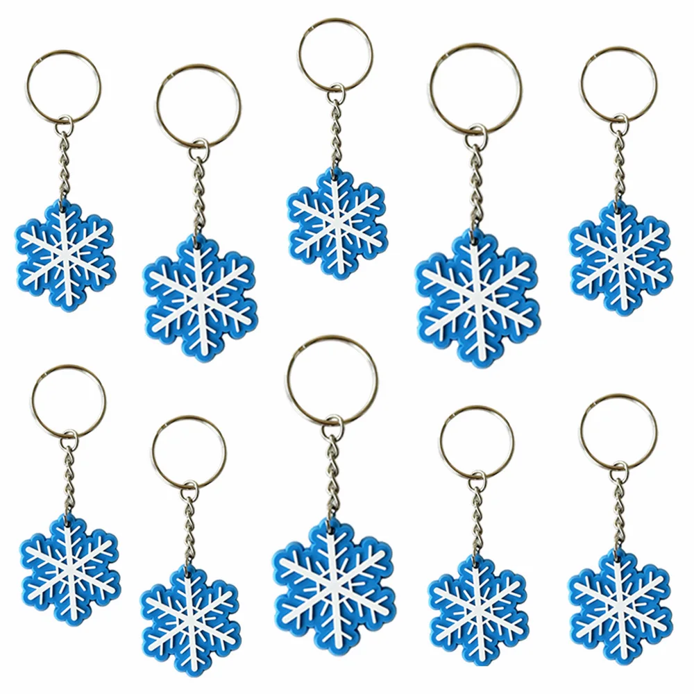 

12 Pcs Winter Snowflake Keychains for Christmas Party Favors Christmas Stocking Gifts