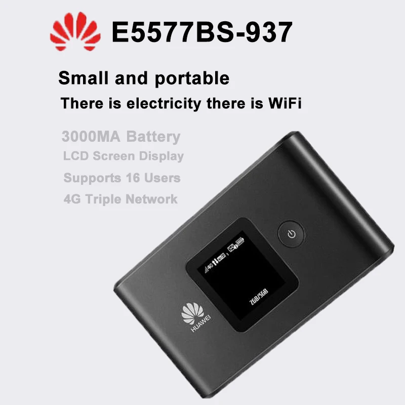 Imagem -02 - Repetidor Wi-fi Modem 150mbps Cartão Sim 4g Bolso Portátil Hotspot Suporte b1 19 38 39 40 41 Huawei-e5577bs-937