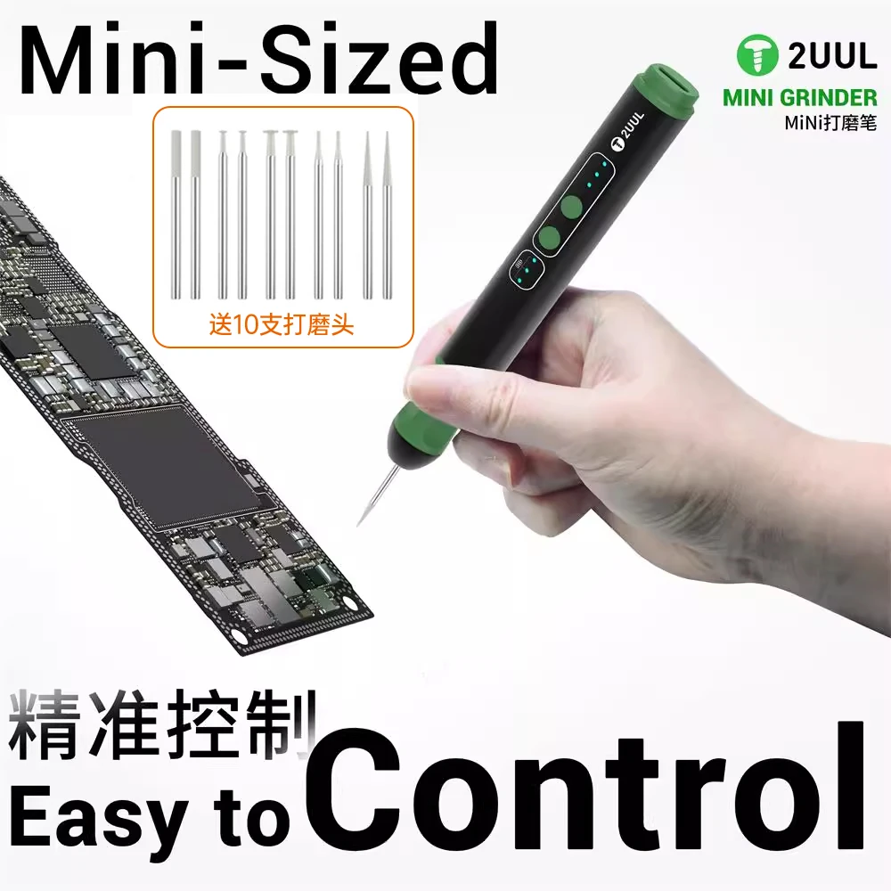 

2UUL DA86 Мини электрическая шлифовальная ручка Ручная полировальная машина для ремонта мобильных телефонов, шлифовальный и режущий инструмент для материнской платы