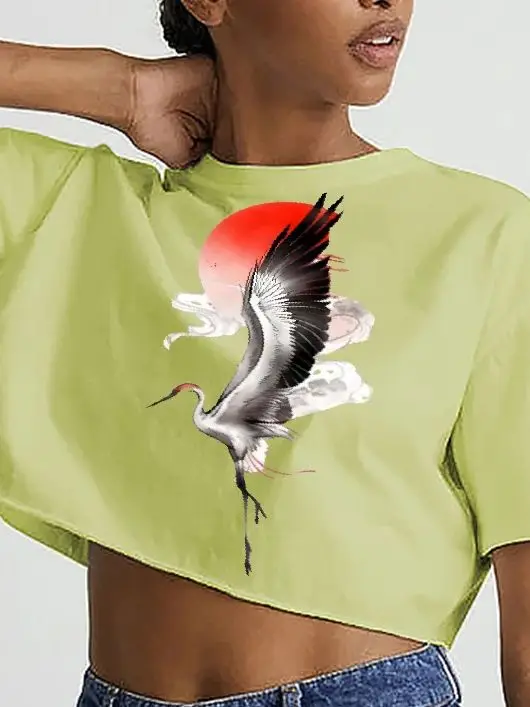 

Chinese Style, Unique Pattern, Y2k Graphic Tee, Women's Oversized T-Shirt, Cute Hand-Painted Bunny,Korean Style Art, Summer 2025