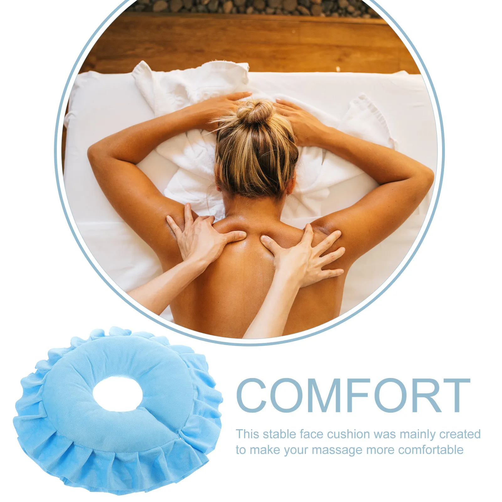 

U-образная подушка для массажа лица, подушка-подголовник для спа-салонов, многоразовая подушка для отдыха на животе, опора для головы на кушетке для косметологических процедур