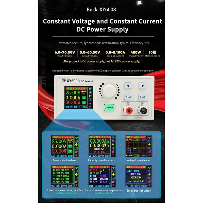 60V 8A 480W CNC Adjustable DC Stabilized Power Supply Constant Voltage And Constant Current Step-Down Module