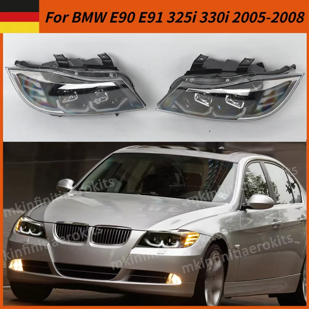 

Halogen Refit LED Headlights For BMW E90 E91 3 Series 325i 328i 330i 335i 2005-2008 Front Headlight DRL Signal Lamp Replace