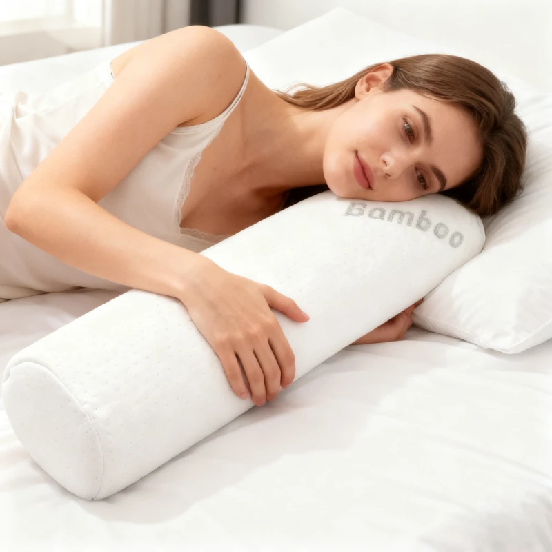 

1pc slow rebound soft elastic cylindrical pillow, can be used as a cervical pillow to shoulder and neck pressure,Christmas gift