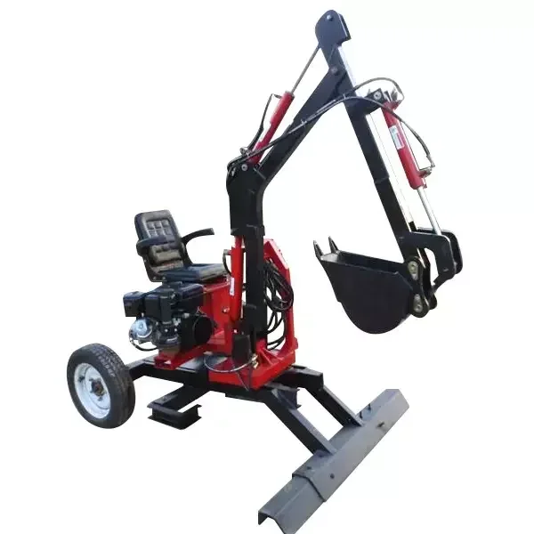 Mini excavadora adaptable Customizable Mini Excavator Small Digger Wheel Excavator Home Garden Digging Machine