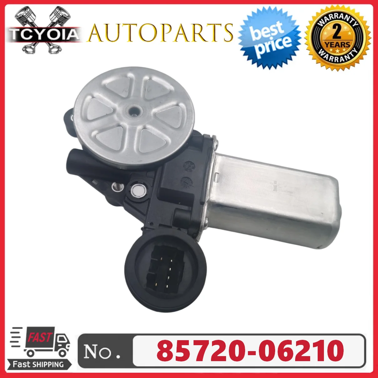 

New 85720-06210 AC262100-4041 MOTOR ASSY POWER REAR DOOR WINDOW REGULATOR RH for TOYOTA YARIS VIOS HIGHLANDER RAV4 LEVIN Black