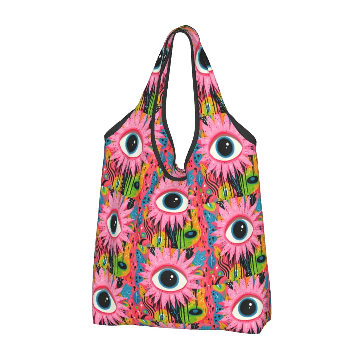 Recycling Evil Eye Shopping Bag Women Tote Bag Portable Amulet Turkish Grocery Shopper Bags