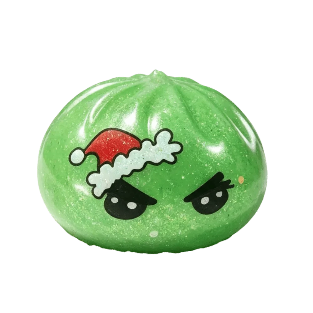 Colorful Design Squeeze Stress Balls Reusable Material Snowman Shape Christmas Squeeze Santa Claus Shape Low Rebound