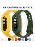 Silicone Band For Xiaomi Mi Band 10 9 8 7 6 Smartwatch Replacement Wristband Bracelet Mi Band 7 6 5 Miband 10 Correa Strap
