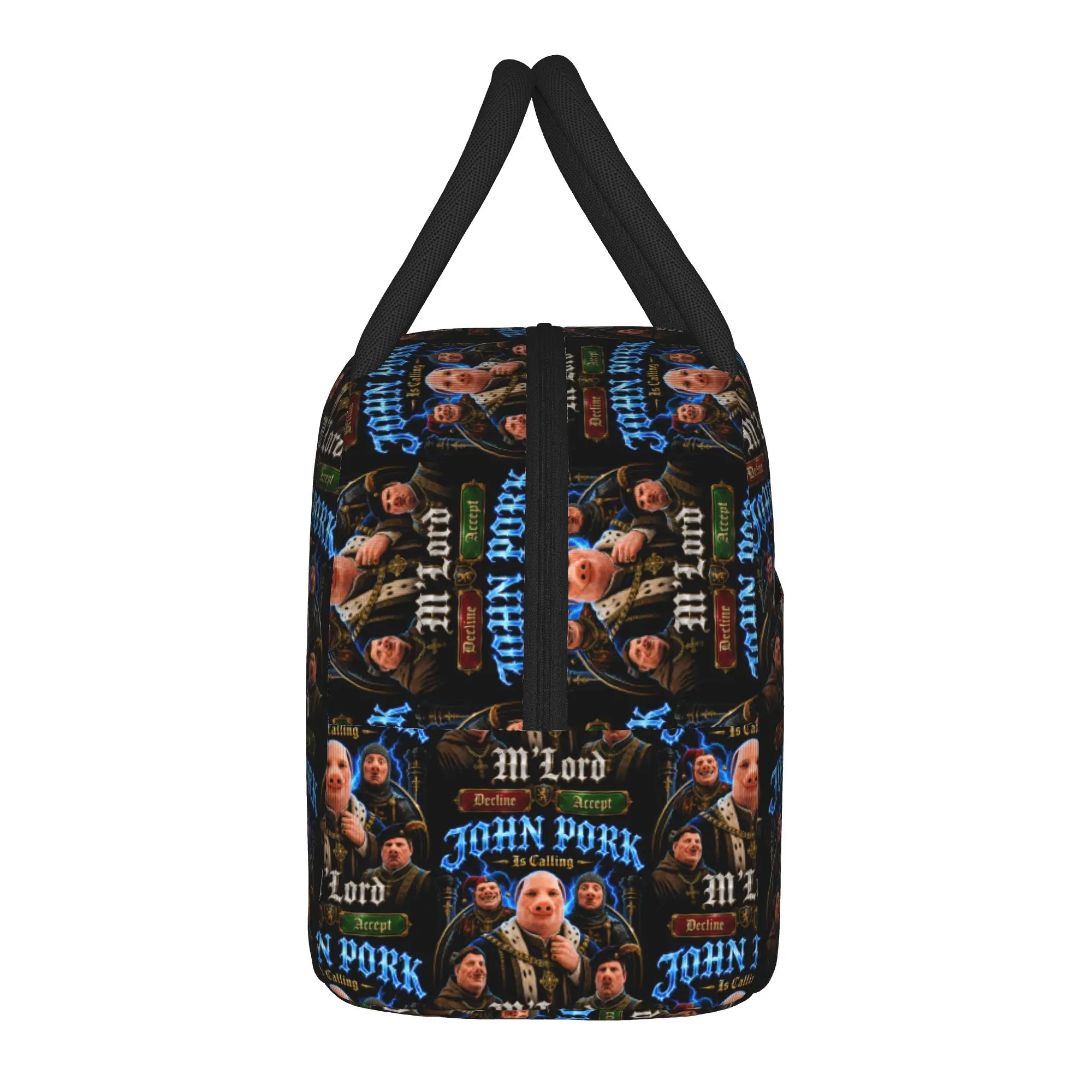 John Pork is Calling Medieval Bootleg Meme Brainrot Lunch Bag For Child  Print Lunch Box Casual Office Cooler Bag Lunch Bags