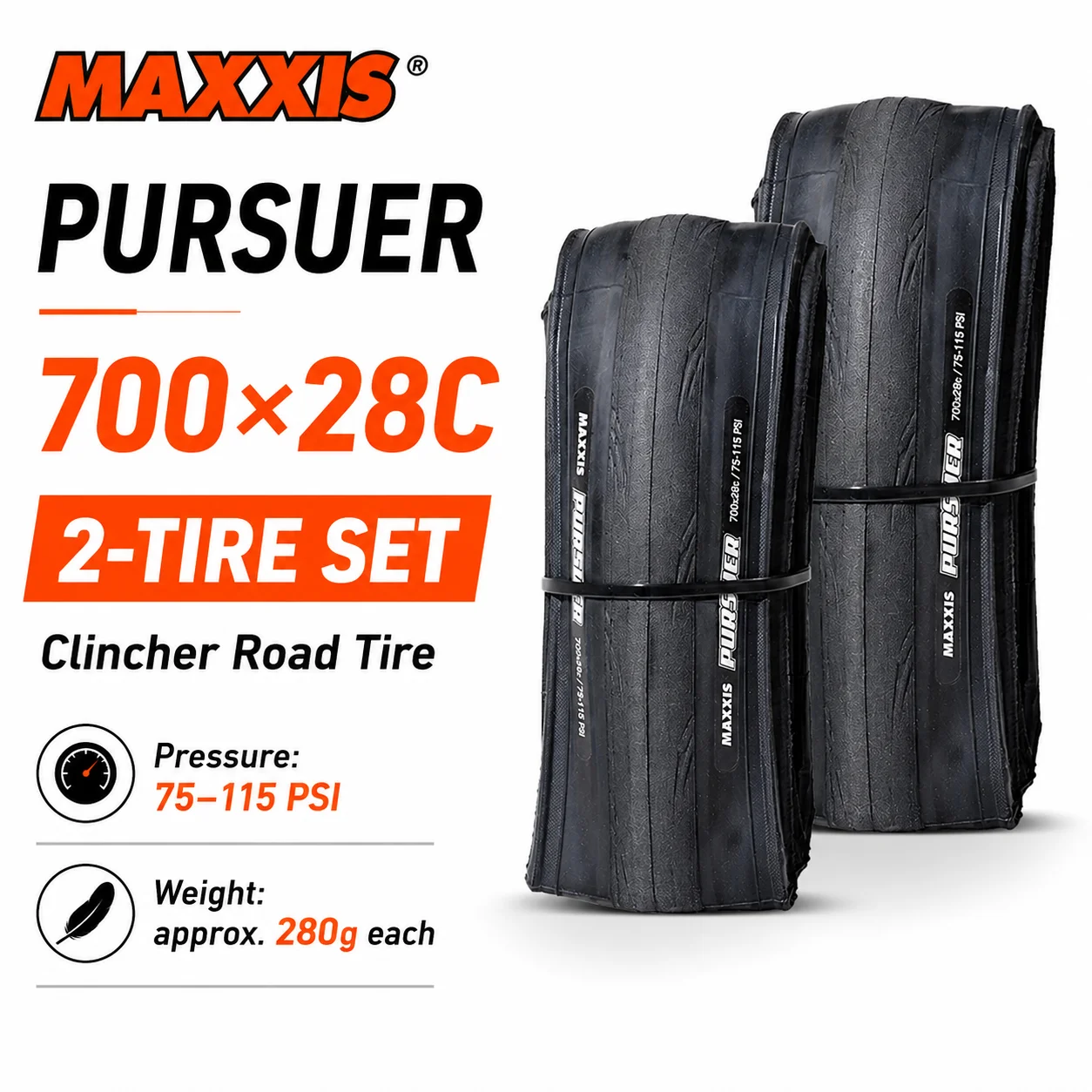 MAXXIS PURSUER 700C Road Bike Tire 700X23C-700X32C