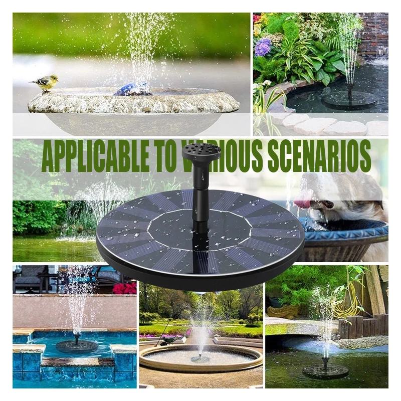 

X-House Mini Solar Fountain Yard Garden Water Fountain Pool Pond Decoration Garden Supplies