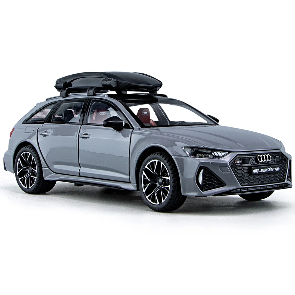 1/18 Audi RS6 Avant Kombi Model Samochodu z Odlewu Stopu Metalu, Metalowe Sportowe Pojazdy, Model Samochodu z Symulacją Dźwięku i Światła, Zabawki dla Dzieci, Prezent — 2
