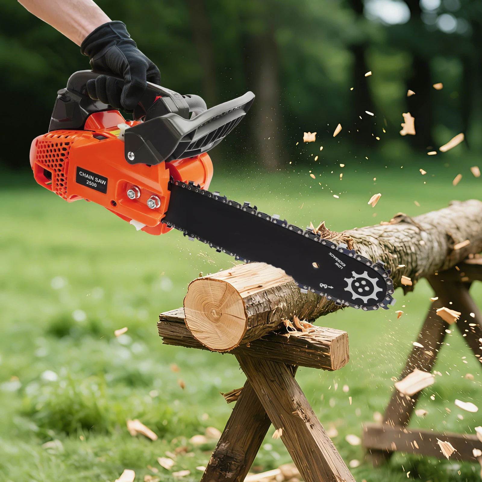 

25.4 CC2-Stroke Gasoline Chainsaw 12 Inch Gas Engine Chain Saw 900W Gardens Cutting Machine 44 Chains