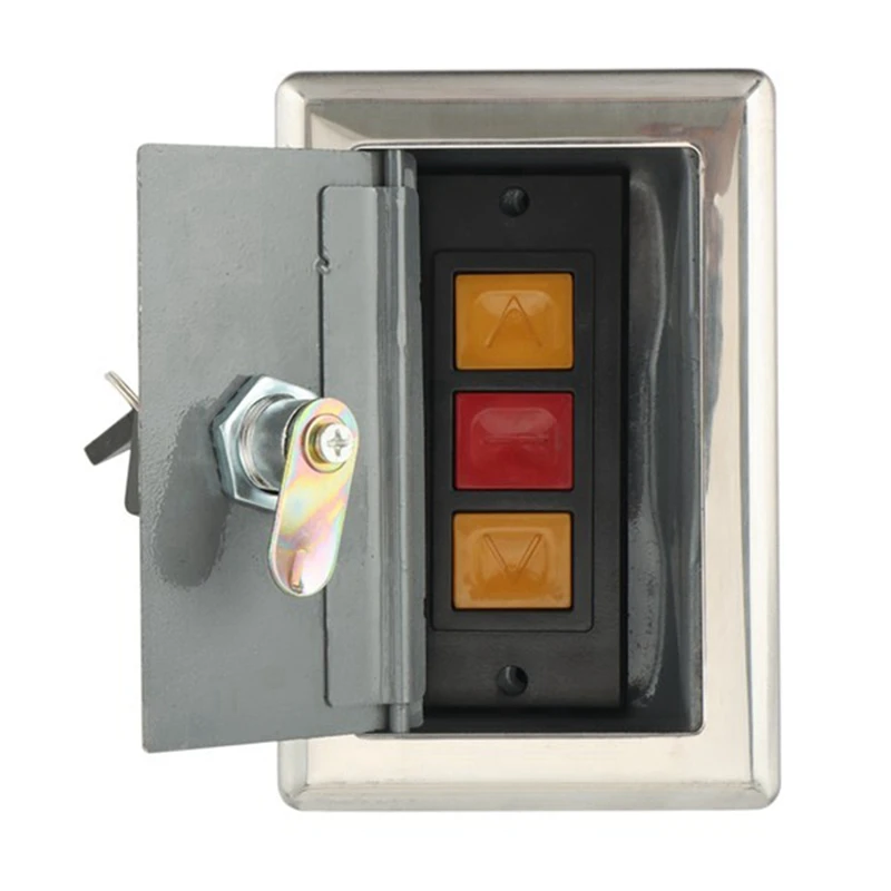 2X Garage Door Opener, Electric Door Roll Switch Lock Box, Surface Mounted Concealed Button Switch C