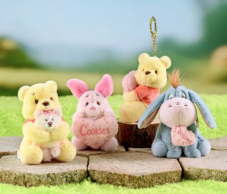 

Disney Series Piglet and Winnie the Pooh Plush Bag Charm Toy Birthday Gift bag Pendant