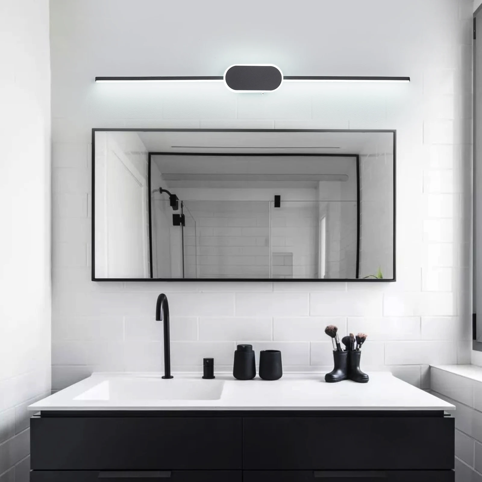 Modern led Mirror Light Picture Light Decor L70-90-110cm Led Wall Lamp For Bathroom Living Room Wall Sconce Light White Black