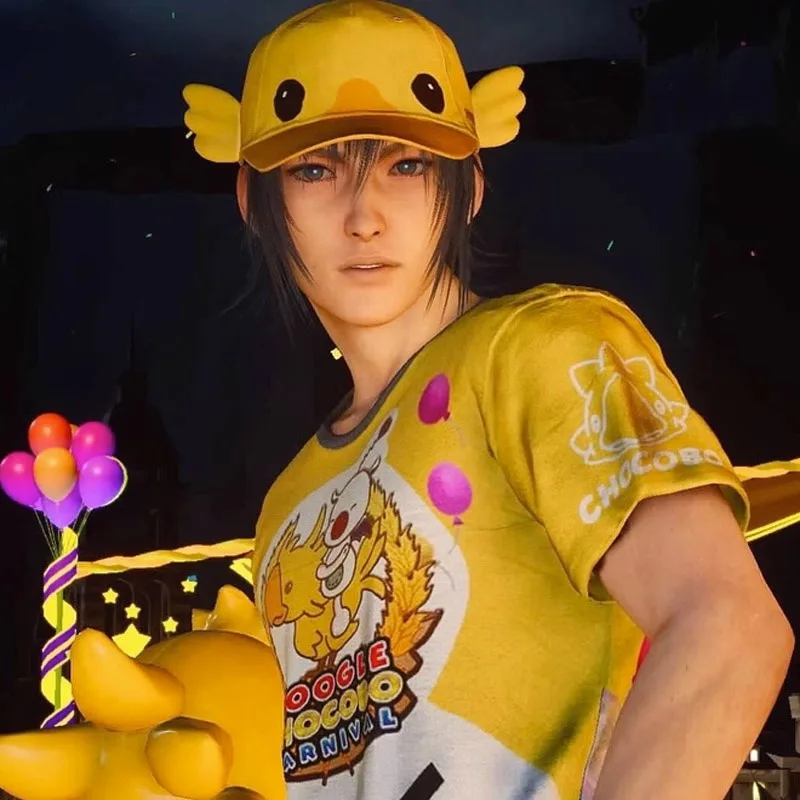 Final Fantasy XV FF15 Noctis Lucis Caelum Lucis FFXV Moogle Chocobo Carnival Cosplay Costume Moogle Chocobo Carnival T-Shirt Top