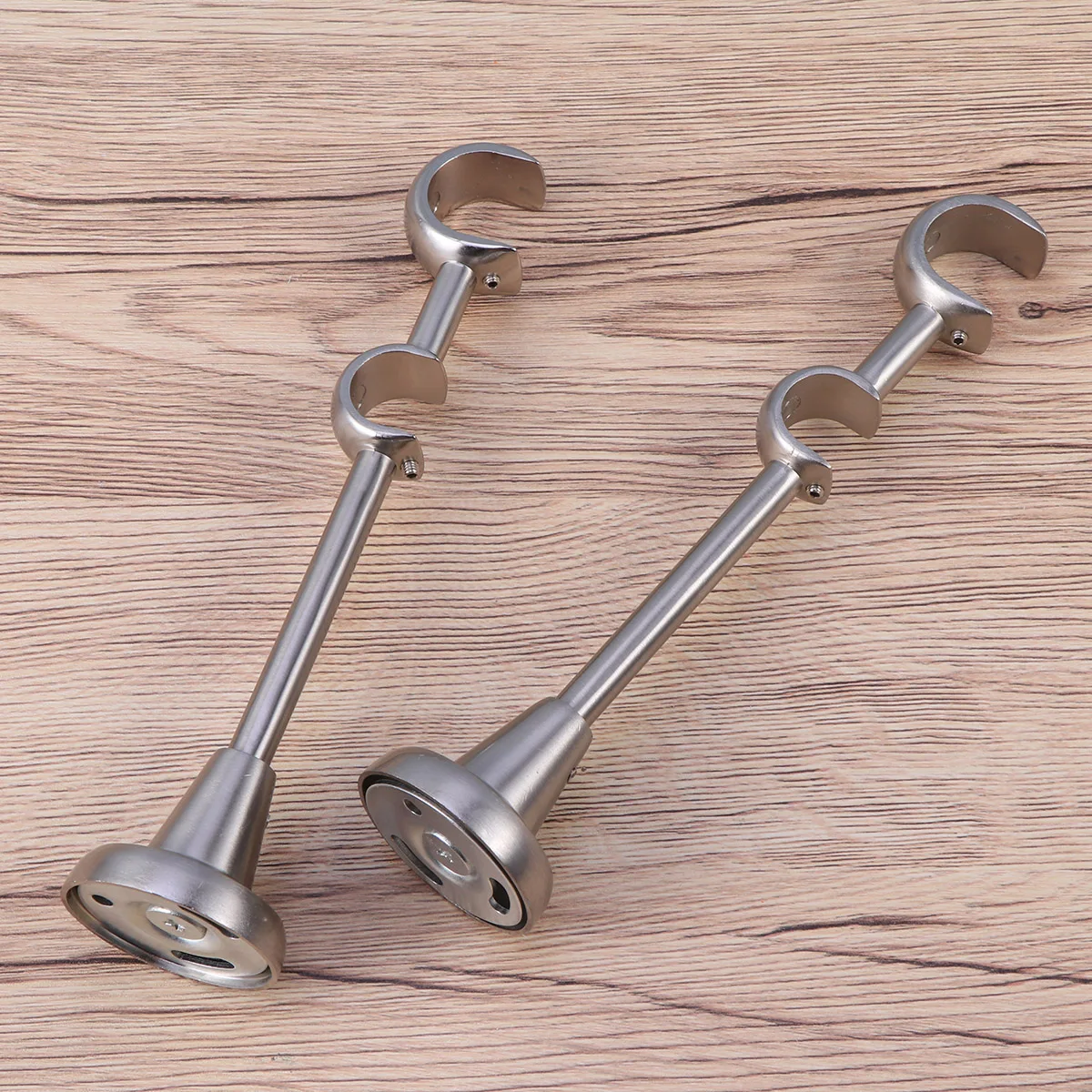 

Curtain Rod Bracket Pole Mounting Holder Iron Drapery Nail-free Adjustable Holders Fittings Window