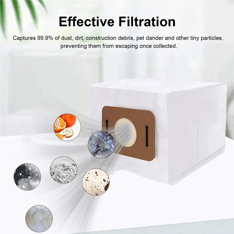 Bolsas de polvo de repuesto de A006-8 cuartos para mochila de vacío Atrix Ergo, pieza de repuesto VACBP1 VACBP36V VACBPAI, componentes de vacío, 8 Uds.