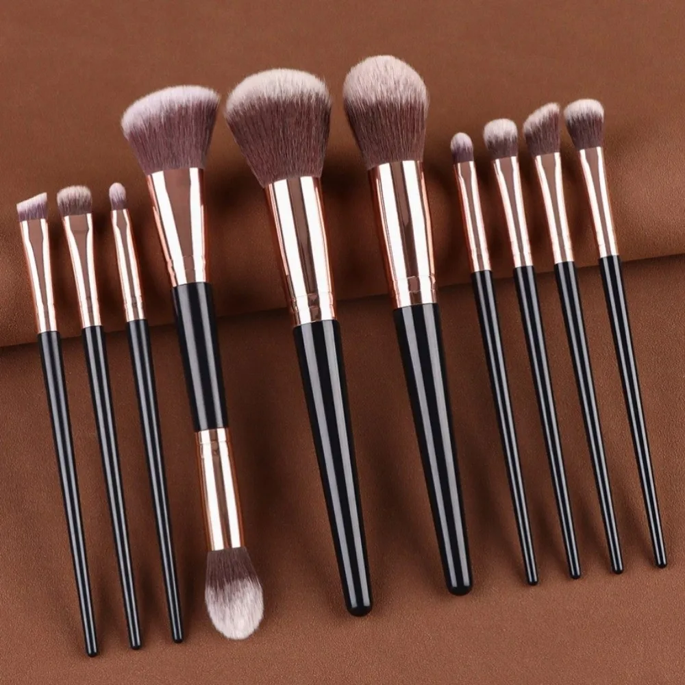 15 pz/set Strumento di Trucco Pennelli Kit Viso Bronzer Contorno Ombretto Set di Pennelli Cosmetici Bellezza Pennello per Sopracciglia Lady