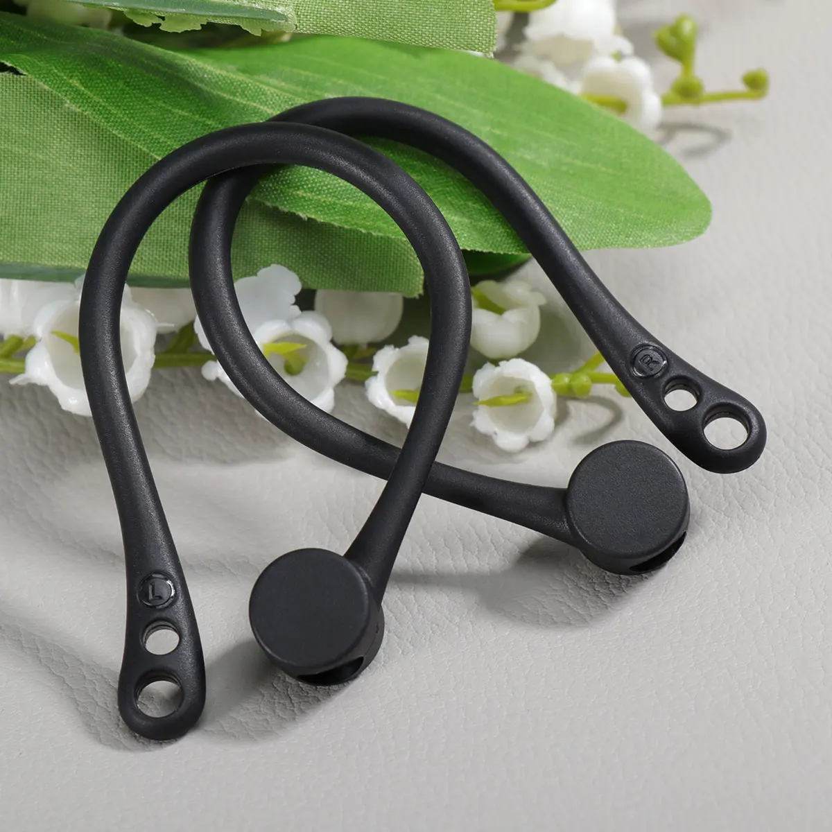 

2Pairs Ear Hooks for Earphones Silicone Anti-Slip Keep Earbuds in Place Secure Fit for Running Cycling Long Wear Comfort