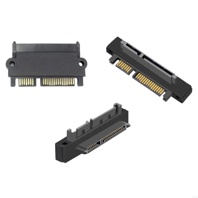 

LX0B 90 DegreeSATA Male to Female Adapter Changer For 2.5/3.5Inch HDD 6Gbps Data Transfer Adapter 5V/12V Power Supply