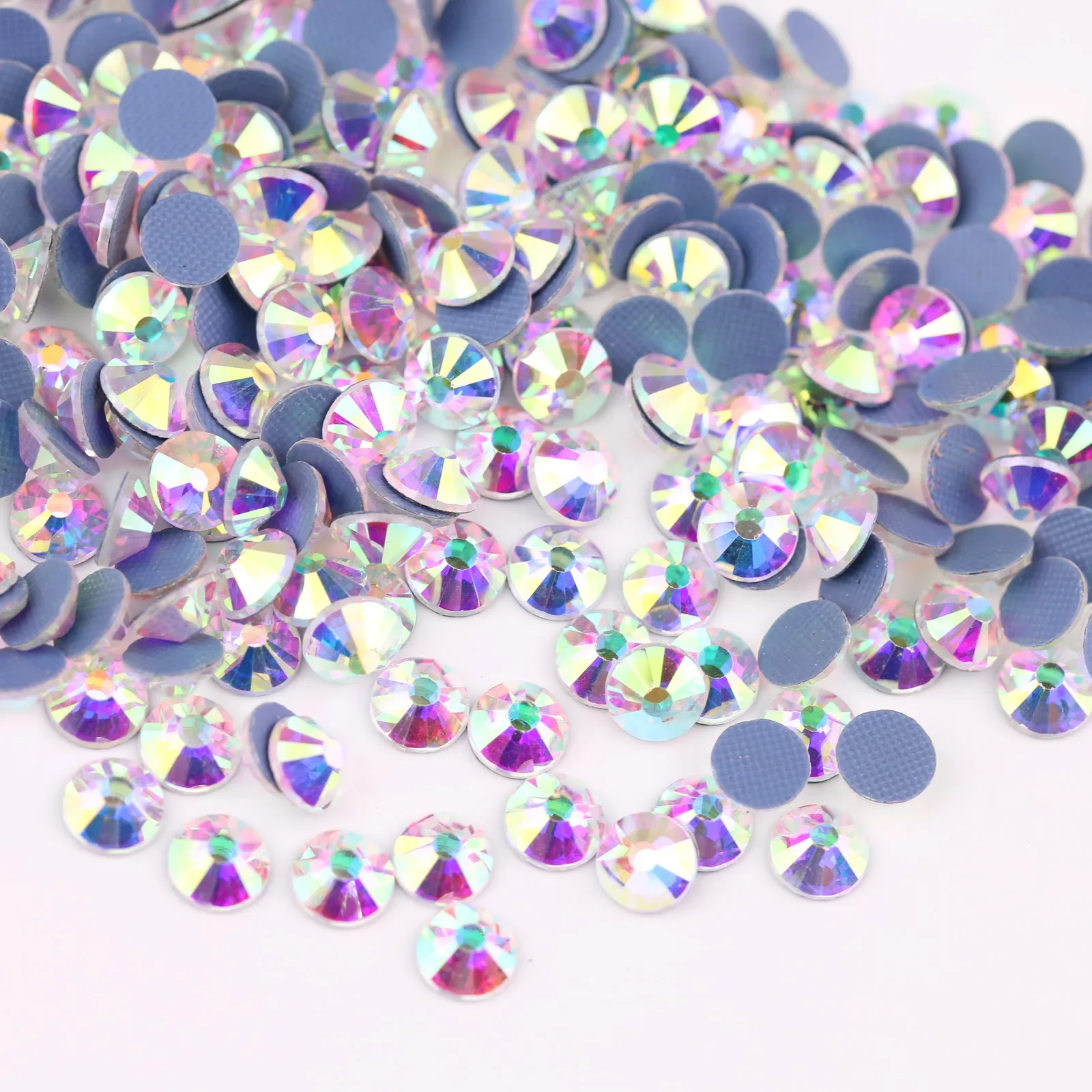 SS6-SS50 AAAAA Crystal AB Tornasol High Quality Glass Crystal Flatback Stones Hot Fix Strass DIY Beads Iron On HotFix Rhineston