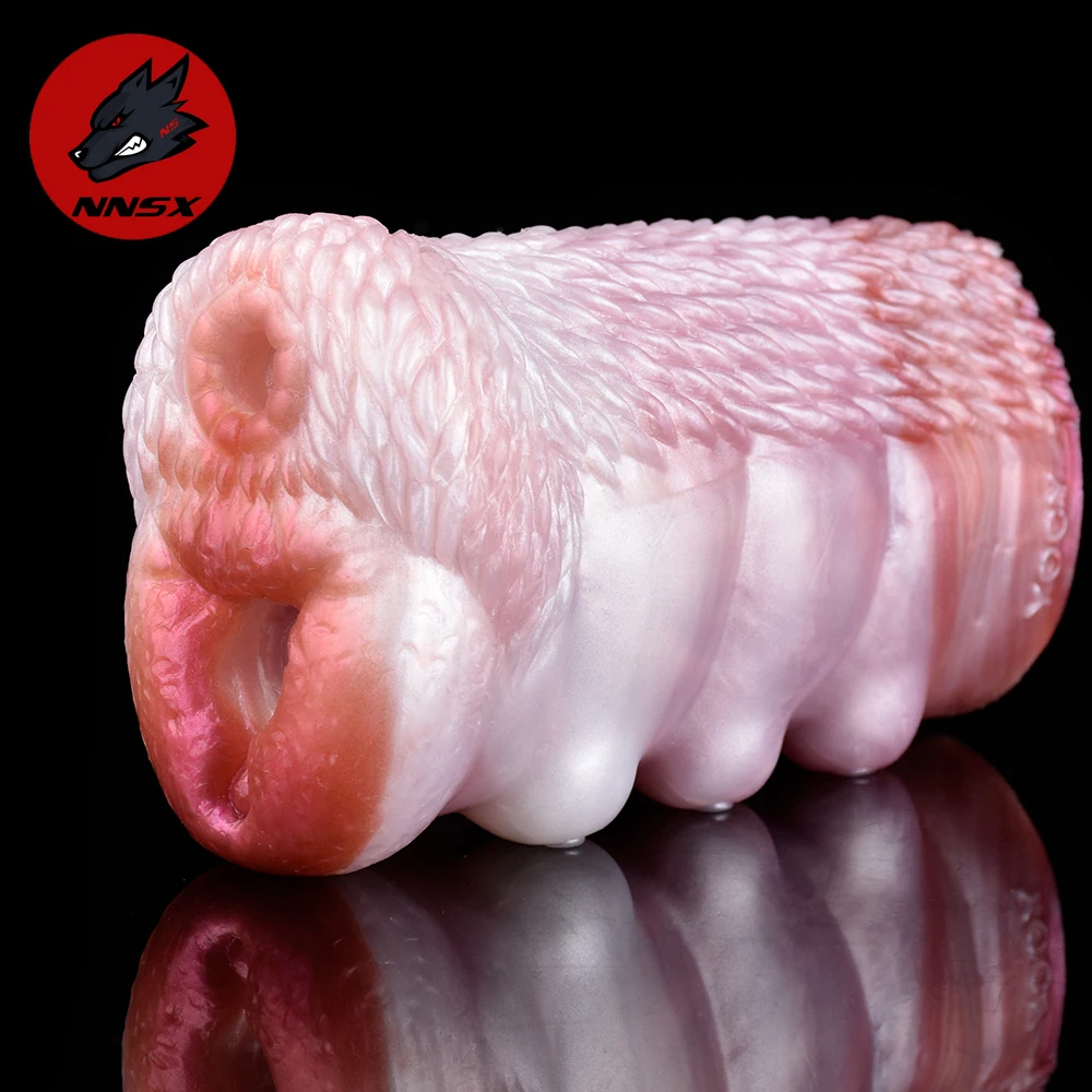 NNSX Dual/Single Channel Animal Stroker Male Masturbater Soft Silicone Realistic Anal Vagina Pocket Pussy For Men Adult Sex Toys